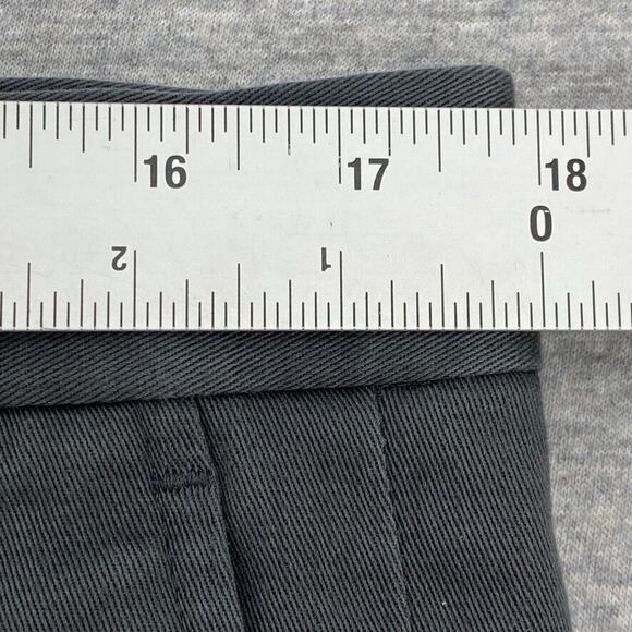 Eddie Bauer Pants Mens 34 Grey Straight Leg Flat Front Outdoor Casual Cotton - Picture 9 of 13